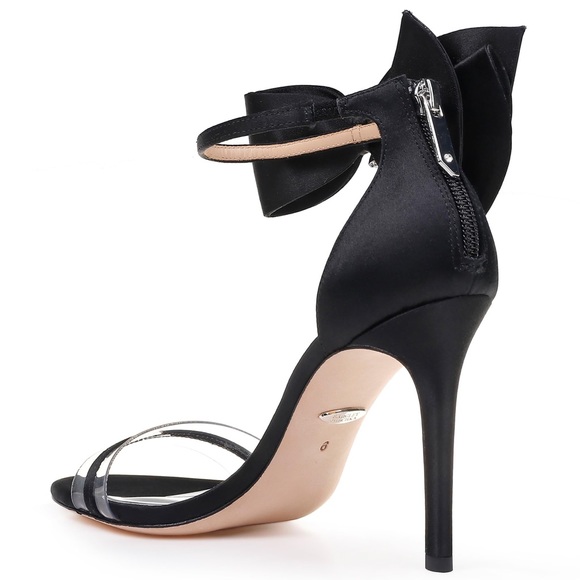 Badgley Mischka Fran Bow Ankle Strap Sandal.Black - Picture 4 of 9